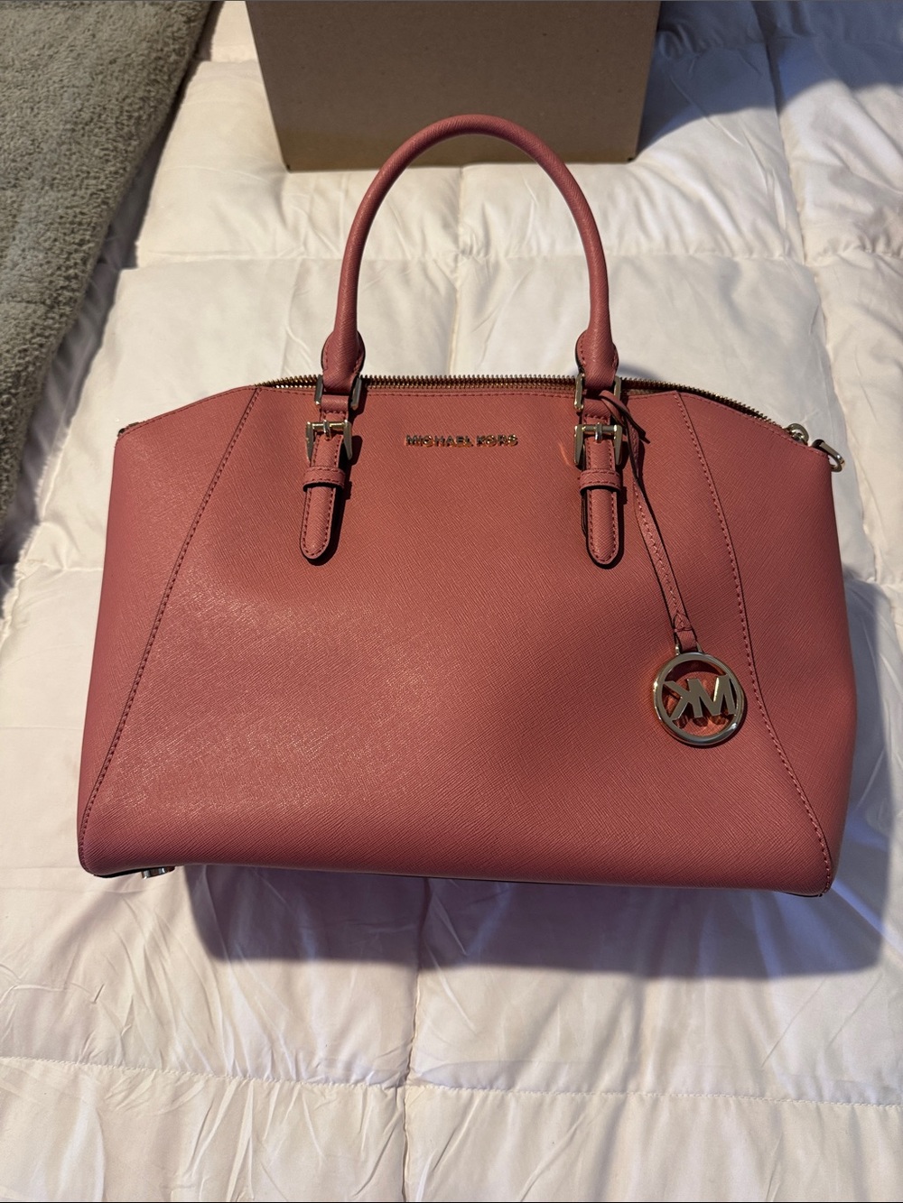 Michael Kors Rose Pink Saffiano Satchel